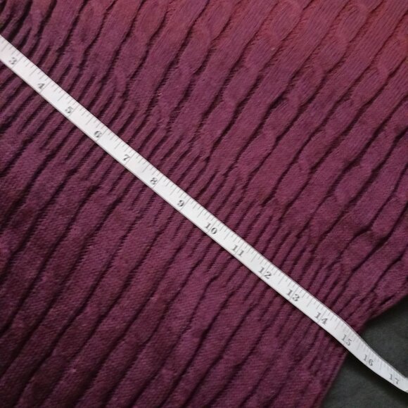 NEW Taylor Petites Cable Knit Ruffled Mini Sweaterdress, Large Petite, Fig - Picture 13 of 14